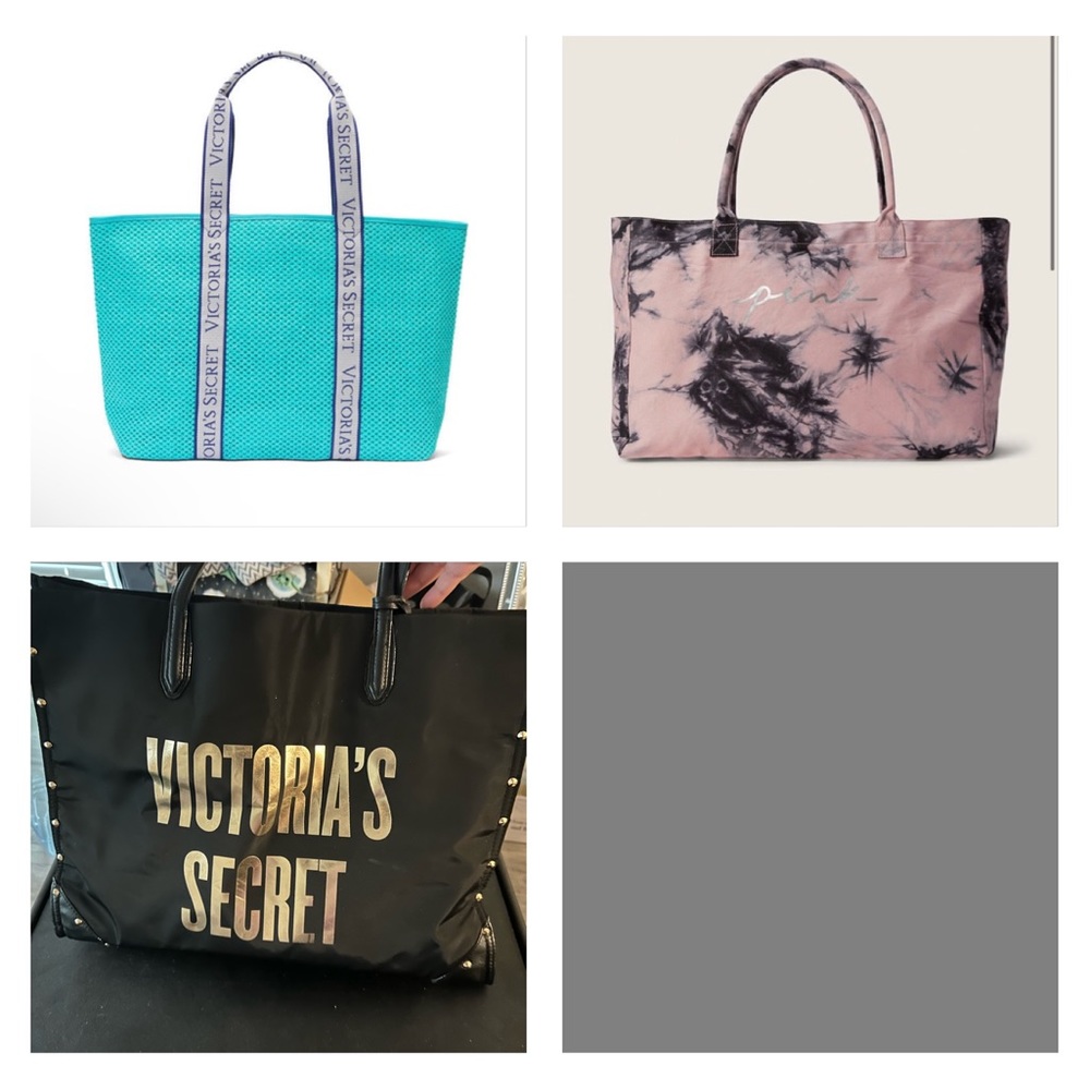 Three Victorias Secret totes